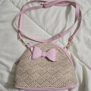 Bioworld x Disney Minnie Mouse Pink Straw Purse